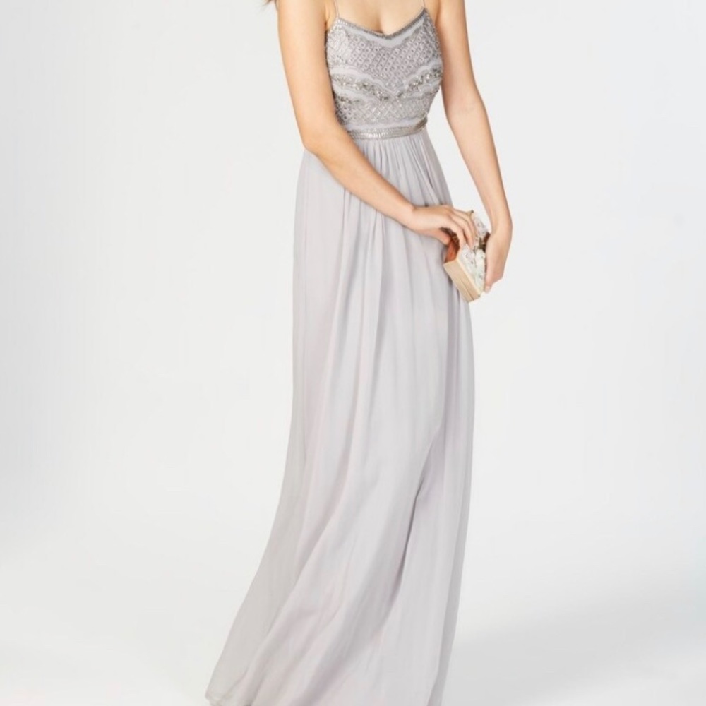 Adrianna Papell Silver Gown